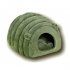 Sheep Shaped Pet Cat Dog Litter House Cat Bed Semi closed Cloth Solid Color Sleeping Bag Dark green 38 42 33cm
