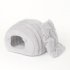 Sheep Shaped Pet Cat Dog Litter House Cat Bed Semi closed Cloth Solid Color Sleeping Bag Dark green 38 42 33cm
