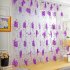 Sheer Vines Leaves Flower Model Tulle Door Window Curtain Drape Panel Scarf Valances purple 100X200CM