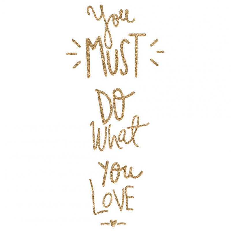 Wholesale Shinning Wall Sticker Letters Do What You Love Mural Art