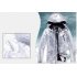 Shiny Sports Snowboard Jacket Waterproof Skiing Outfits Warm Overalls for Man Woman Silver XXL