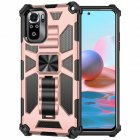 Shockproof Anti Fall Armor Phone  Case ,  with Metal Magnetic Bracket, Compatible For Redmi Note 9 Pro/9s/redmi Note 9/redmi Note 8 Pro/redmi Note 8/redmi 9/redmi 9a Rose gold_Redmi NOTE 8 PRO