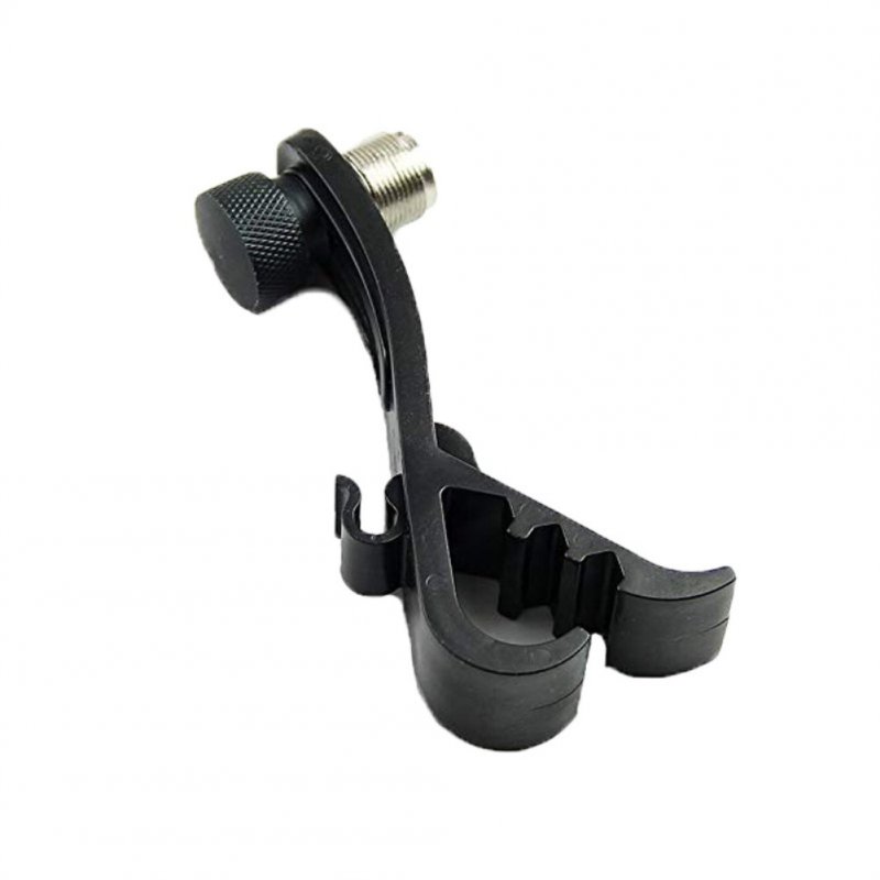 Shockproof Clip for Instrument Drum Microphone Holder Mic Clip Tool black