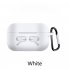Shockproof Scratch Resistant Earphones Silicone Protective Cover for Air Pods Pro Cases with Hook white
