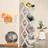 Shoe Rack Multi Tier Foldable Organizer Multi Functional Storage Free Standing Shoe Shelf Grey White
