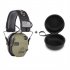 Shooting Ear Protective Safety Earmuffs Noise Reduction Electronic Earmuffs Hearing Protector compatible For Huning Nrr23db Black   Storage Box