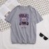 Short Sleeves and Round Neck Shirt Leisure Pullover Top with Animal Pattern Decorated 6101 gray 3XL