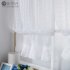 Short Tulle Curtains for Living Room Window Decorative Drapes sky blue 1 meter wide x 1 4 meters high