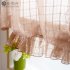 Short Tulle Curtains for Living Room Window Decorative Drapes rose Red 1 meter wide x 1 4 meters high