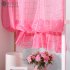 Short Tulle Curtains for Living Room Window Decorative Drapes rose Red 1 meter wide x 1 4 meters high