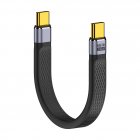 Short USB C To USB C Cable USB 4.0 40Gbps Data Cable Flat FPC Design Supporting 8K Display 240W Fast Charge Cable