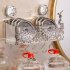 Shower Caddy  Suction Cup Clear Bathroom Shower Organizer Light Luxury Style Glacier Pattern Shower Dispenser Soap Organizer No Drilling Adhesive Bathroom Storag