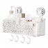 Shower Caddy  Suction Cup Clear Bathroom Shower Organizer Light Luxury Style Glacier Pattern Shower Dispenser Soap Organizer No Drilling Adhesive Bathroom Storag