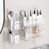 Shower Caddy  Suction Cup Clear Bathroom Shower Organizer Light Luxury Style Glacier Pattern Shower Dispenser Soap Organizer No Drilling Adhesive Bathroom Storag