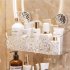 Shower Caddy  Suction Cup Clear Bathroom Shower Organizer Light Luxury Style Glacier Pattern Shower Dispenser Soap Organizer No Drilling Adhesive Bathroom Storag