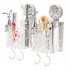 Shower Caddy  Suction Cup Clear Bathroom Shower Organizer Light Luxury Style Glacier Pattern Shower Dispenser Soap Organizer No Drilling Adhesive Bathroom Storag