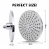 Shower Head High Pressure Chrome Plated Finish Adjustable Angles Anti Clogging Rubber Nozzles Fixed Showerhead 8 Inch silver
