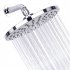 Shower Head High Pressure Chrome Plated Finish Adjustable Angles Anti Clogging Rubber Nozzles Fixed Showerhead 8 Inch silver