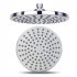 Shower Head High Pressure Chrome Plated Finish Adjustable Angles Anti Clogging Rubber Nozzles Fixed Showerhead 8 Inch silver