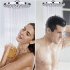 Shower Head High Pressure Chrome Plated Finish Adjustable Angles Anti Clogging Rubber Nozzles Fixed Showerhead 8 Inch silver