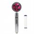 Shower Head Multi color Water Saving Flow Detachable 360 Rotating High Pressure Nozzle With Turbo Fan Silver