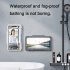 Shower Phone Holder Waterproof 180   Rotation Wall Phone Mount Anti Fog Touch Screen Bathroom Phone Case White rotating model