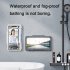 Shower Phone Holder Waterproof 180   Rotation Wall Phone Mount Anti Fog Touch Screen Bathroom Phone Case Blue rotating model