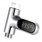Shower Water Thermometer 0 100       0 5    C High precision Temperature Sensor Baby Bath Water Thermometer Electroplated silver second generation  Fahrenheit tempe
