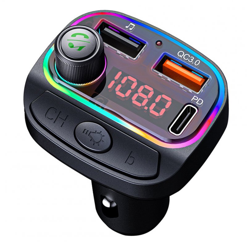 Car Mp3 Player Fm Transmitter Bluetooth Hands Free Car Kit Audio Adapter Fast Charger Auto Parts 