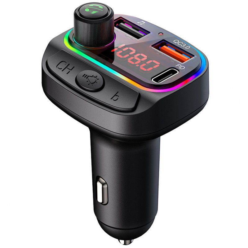 Car Mp3 Player Fm Transmitter Bluetooth Hands Free Car Kit Audio Adapter Fast Charger Auto Parts 