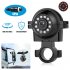 Side Mirror Arm Bracket Side View Camera Ir Night Vision For Truck Rv Bus Ccd Hd Sensor 150 Degree Angle Lens Reversing Recorder black