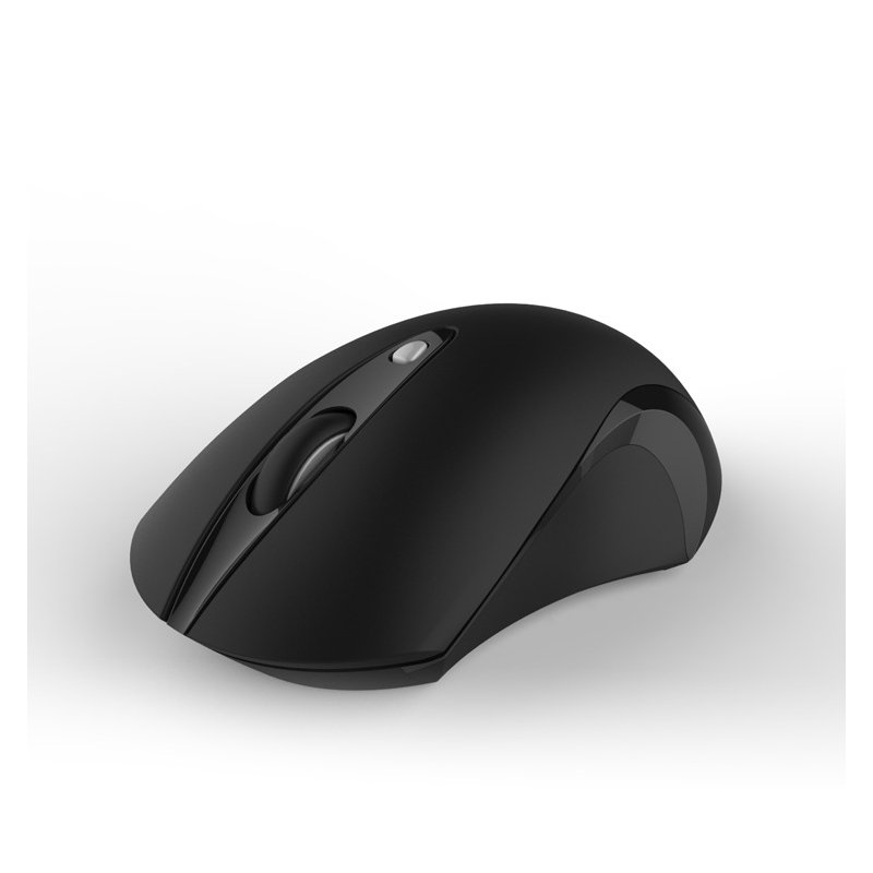 Silent Wireless Mouse Rubber Black