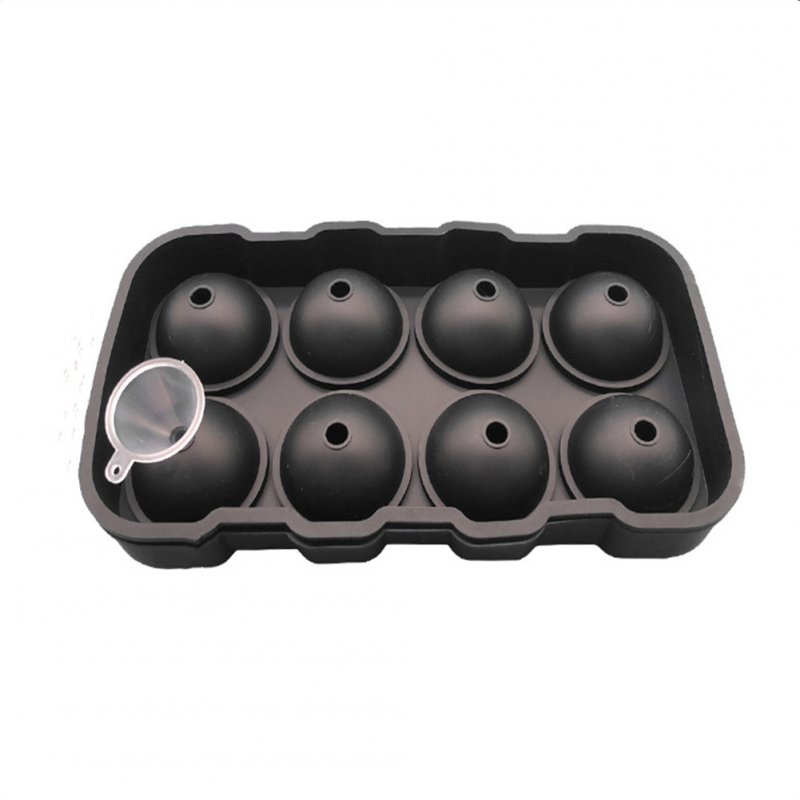 Silicone 8-ball Ice Freeze Mold Ice Ball Tray Frozen Ice Sphere Mold Cube Black