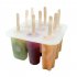 Silicone 9 grid Diy Ice Maker Homemade Ice Cream Mold Popsicle  Shaper Transparent white