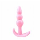 Silicone Anal Plug Trainer Waterproof Silicone Butt Plugs Soft Silicone Plugs Toys Beginners Starter For Women Men B Pink