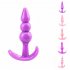 Silicone Anal Plug Trainer Waterproof Silicone Butt Plugs Soft Silicone Plugs Toys Beginners Starter For Women Men B Purple