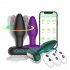 Silicone Anal Plug Vibrator 9 Vibration Modes App Butt Plug Prostate Massager App  version Green