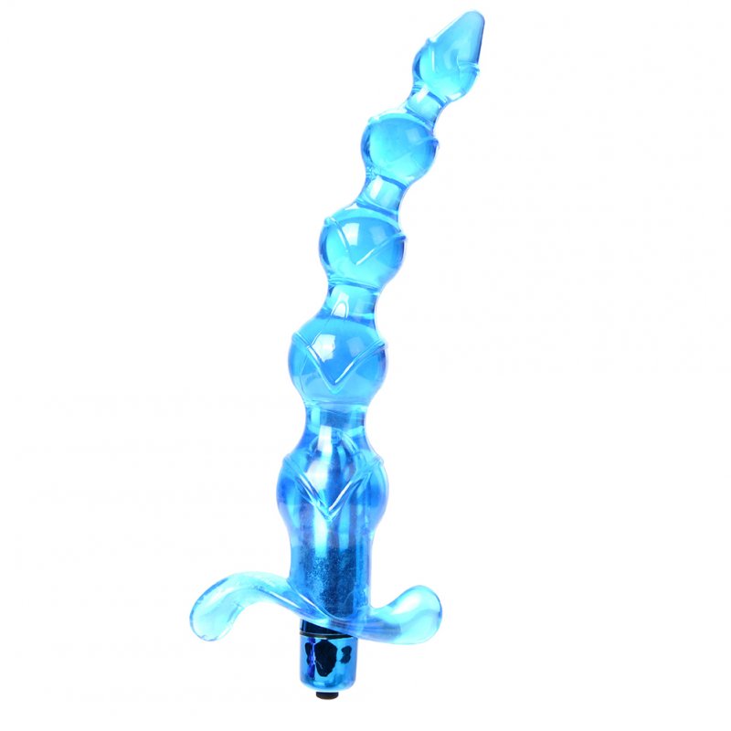 Silicone Anal Vibrator Masturbator Butt Plug Adult Sex Toys blue
