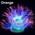 Silicone Artificial Sea Anemone Aquarium Coral Plant Decoration Fish Bowl Ornament 50CM Orange