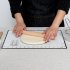 Silicone Baking Mat With Scale Rolling Dough Pad Kneading Dough Mat Non Stick Pastry Oven Liner Bakeware Black 60   40cm