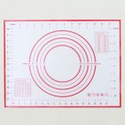 Silicone Baking Mat With Scale Rolling Dough Pad Kneading Dough Mat Non Stick Pastry Oven Liner Bakeware Red 60   40cm