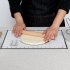 Silicone Baking Mat With Scale Rolling Dough Pad Kneading Dough Mat Non Stick Pastry Oven Liner Bakeware Black 60   40cm