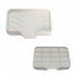 Silicone Bathroom Soap Dish Perforation free Soap Box Drain Tray Multifunctional Tray For Kitchen Sink Soap Dishes Drain Tray Counter Or Shower Room Holds Scrub
