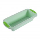 Silicone Bread Loaf Pan, Bread Baking Pan With Handle, Non Stick, Dishwasher Safe, BPA Free Silicone Muffin Tray For Oven, Microwave, Refrigeration Room green
