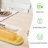 Silicone Butter Dish With Knife Dishwasher Safe Butter Keeper Kitchen Utensils With Transparent Lid yellow