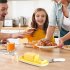 Silicone Butter Dish With Knife Dishwasher Safe Butter Keeper Kitchen Utensils With Transparent Lid yellow