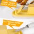 Silicone Butter Dish With Knife Dishwasher Safe Butter Keeper Kitchen Utensils With Transparent Lid yellow