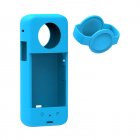 Silicone Case Anti-drop Sleeve Dustproof Protective Cover Compatible For Insta360 X3 Camera Accessories blue