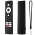 Silicone Case Compatible For Hisense ERF3V90H 100L5G DLT100B Tv Remote Dust proof Cover Sleeve With Lanyard black