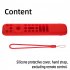 Silicone Case Compatible For TCL RC902V FMR4 FAR2 FMR1 Tv Voice Remote Control Cover Protector With Lanyard Luminous blue